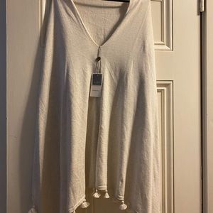 Cashmere/cotton poncho